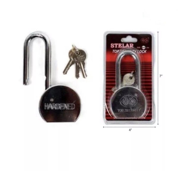 Heavy Duty Long Shaft Solid Steel Maximum Protection Padlock With