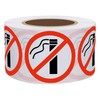 HYBSK No Smoking Logo Labels Glossy Paper Public Warning Stickers