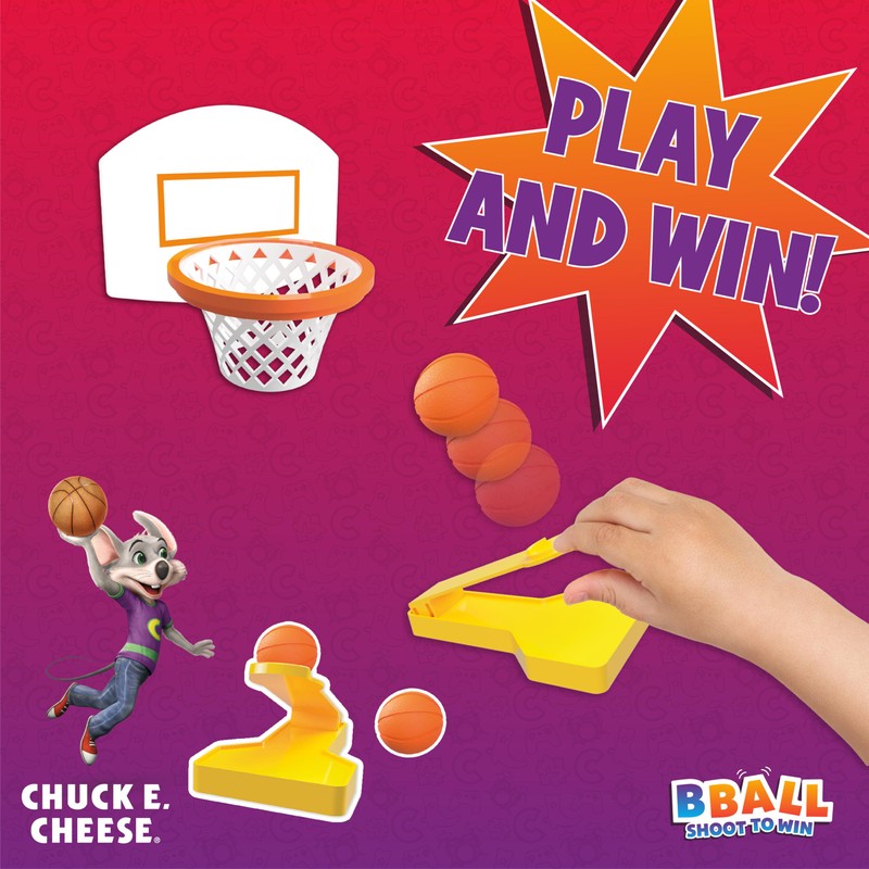 Wilder Chuck E. Cheese Basketball Tabletop Game Includes 15 Prizes