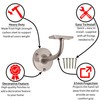 Satin Nickel Handrail Brackets for Stair Bannister Handrail Wood and