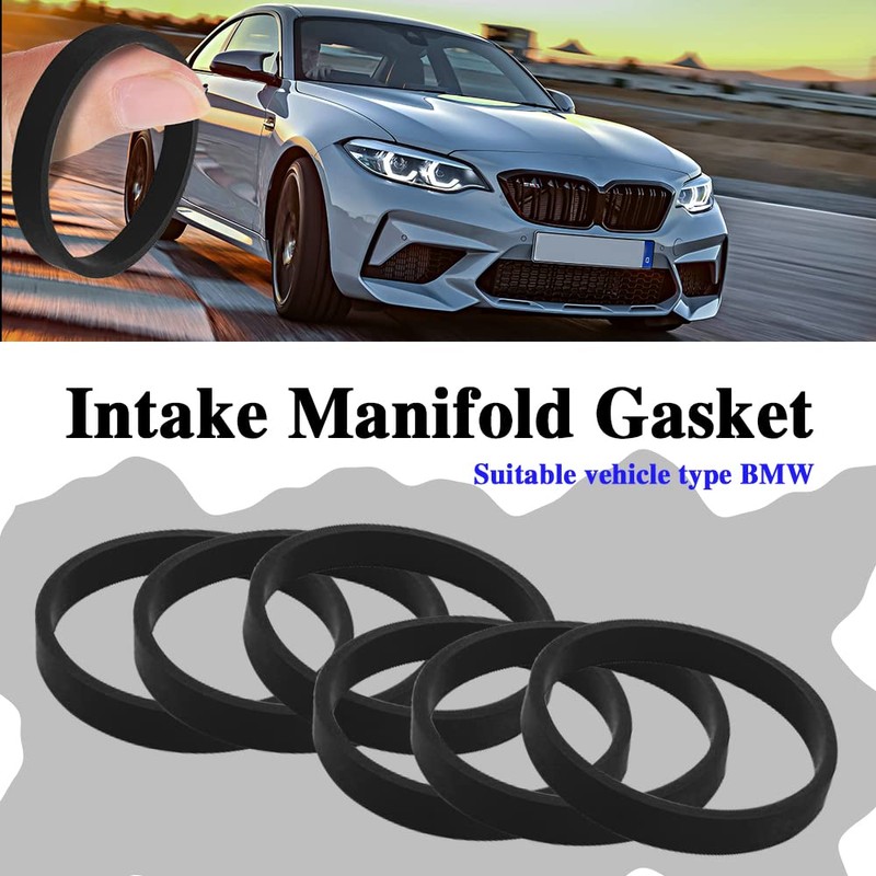 6 PCS Intake Manifold Rubber Sealing Gasket for N52 N54