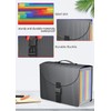 Vanulee File Organiser Box File Folder,13 Pockets Document Organiser Concertina