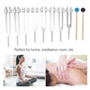 8pcs Tuning Fork Set Aluminum Alloy Tuning Fork 126.22Hz Sound