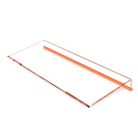 BEEGO Ergonomic Computer Keyboard Stand - Clear Acrylic Keyboard Riser Tilted Keyboard Holder Keyboard Tray with Orange Non-Slip Strip for Easy Typing at Home School Office Desk Accessories