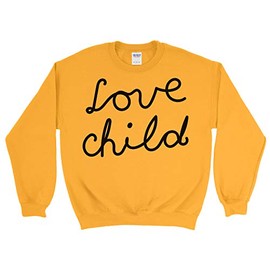 Love Child Diana Ross Supremes Gold Crewneck Sweatshirt (Large, Gold)