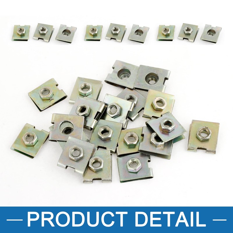 A ABSOPRO Spring Metal Plate U Shape Clips Speed Nuts
