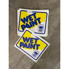 RARE Vintage FULLER O’BRIEN PAINTS Sign Cardstock Advertising Berkley Wet Paint