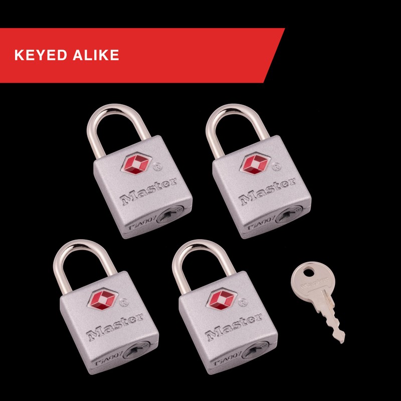 Master Lock Brass TSA Locks for Luggage with Key, TSA