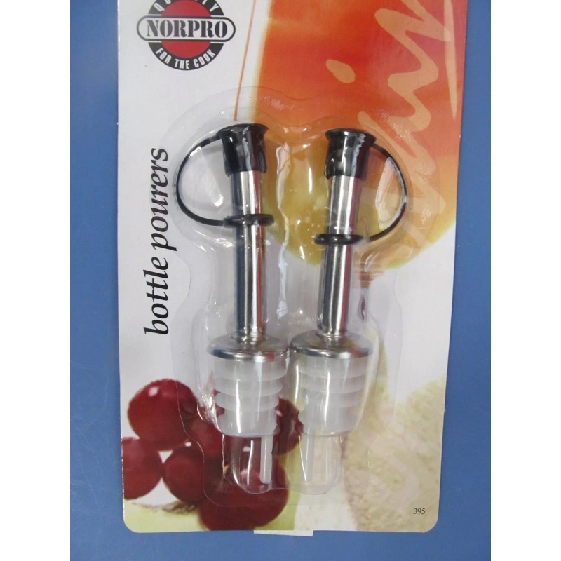 Nordic Products Norpro 2pc Metal Bottle Pourers Dispensers Spouts For