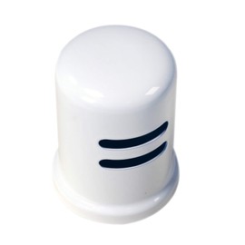 Westbrass D201-1-50 1-3/4" x 2-3/4" Solid Brass Air Gap Cap Only, Skirted, 1-Pack, Powder Coat White