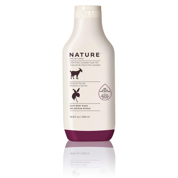 Nature By Canus, Natural Cleanser Moisturizing Body wash with Goat Milk, for Sensitive Skin,16.9 Fl Oz