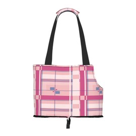 Paylamon Compatible Small Cat & Dog Portable Shoulder Bag, Collapsible Travel Pet Tote Bag, puppy carrier for Carrying on Planes, Buses, Subway (lattice)