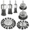 AOKLIT 7 Pack Twist Knot Wire Wheel Brush Crimped Cup
