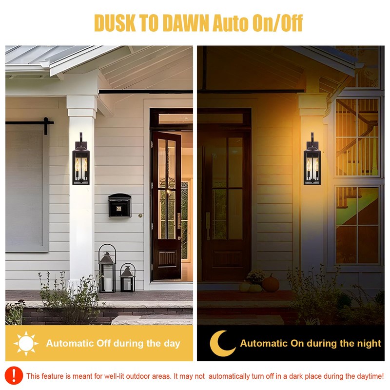 Qualilux Dusk to Dawn Candelabra LED Bulbs CA11, Vintage Full