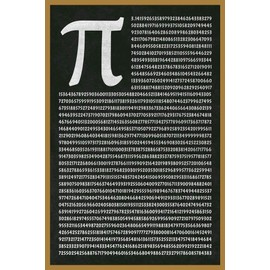 Laminated Math Poster For High School Mathematical Number PI to 1801 Decimals Greek Letter Math Classroom Science Educational Teacher Learning Homeschool Poster Dry Erase Wall Art 12x18