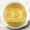 Promotech 24K Gold Plated 45mm Diameter Dogecoin MEMECOIN Coin Collectible