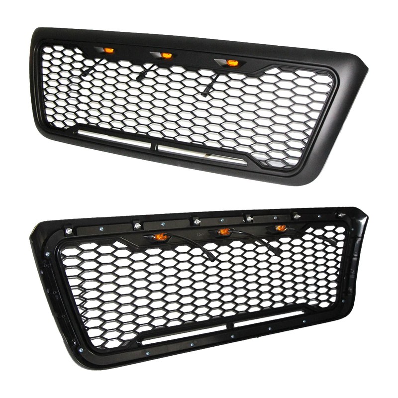 Front Grille Raptor Style Grille with Led Lights for 2004-2008