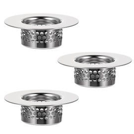 3 Pcs Bathroom Sink Strainer Lavatory Sink Drain Strainer Stainless Steel Drain Filter Hair Catcher Mesh Bathtub Drain Cover for Kitchen Slop Pool RV Sinks Utility Mop Laundry Fit Hole Size from 1.25"