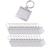 25Pcs 1.3x1.3 Inch Square Transparent Acrylic Photo Insert Keychain Blanks