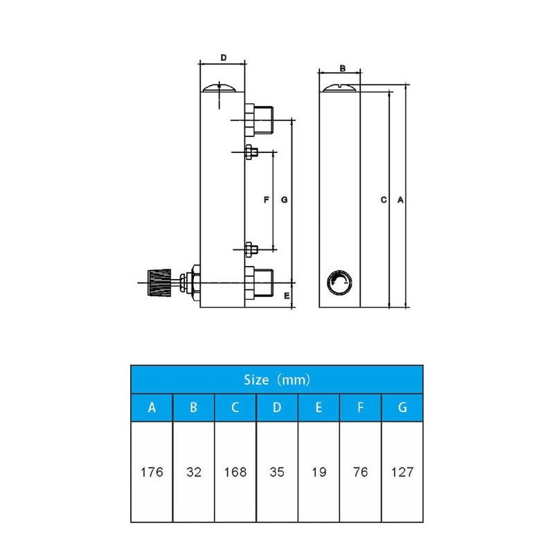 0.1-1 m³/h Gas Flow Meter, LZM-15T Panel Type Flow Meter
