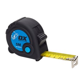 OX Tools T029105 Trade 5m Tape Measure - Metric Only, Black/Blue