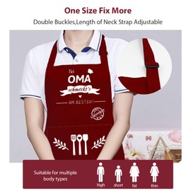 Tarklanda Cooking Apron Gift Apron Women's Apron Adjustable Baking Apron Gift for Birthday Christmas Mother's Day, Grandma