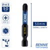 10 x Rennie Tools 50mm Long PH3 Impact Screwdriver Driver