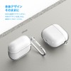 [elago] AirPods 4 Compatible Case, Transparent, Clear Cover, Carabiner Included,