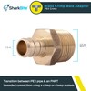 SharkBite 1/2 Inch Crimp MNPT Male Adapter, Brass Plumbing Fitting,