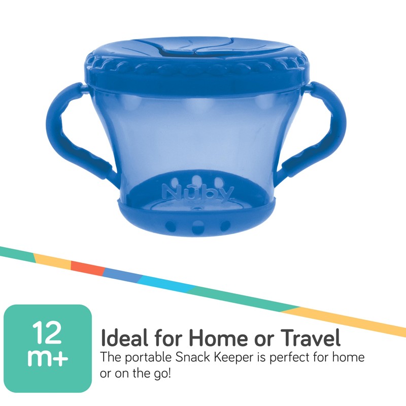Nuby 2-Pack Snack Keepers, Blue and Green