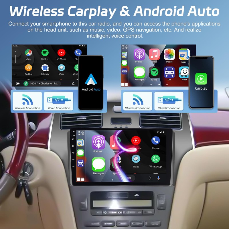 NHOPEEW [2+64G] for Lexus ES300 ES330 ES250 2001-2006 Android Car