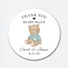 Teddy Bear Baby Shower Stickers, Thank You Stickers for Favors,