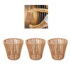 Pack of 3 Rattan Lampshade, Small Retro Wicker Lampshade, Replacement