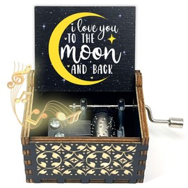 ukebobo I Love You to The Moon Music Box Gift, U R My Sunshine Music Box, Love Romantic Gift, Anniversary Valentine Birthday Wedding for Lover Boyfriend Girlfriend Husband Wife-560