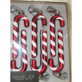 Glass ornaments. 6 Clip on Candy cane.