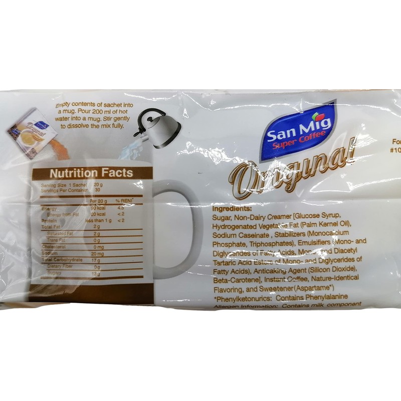 San Mig Super 3in1 Coffee Original 30 sachet pack (20gX30pcs.)