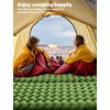 Glymnis Sleeping Mat 12CM Thick, Built-in Foot Pump Waterproof Camping
