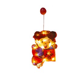 LED Chinese New Year Light Decorative Good Fortune Red Lantern Spring Festival Pendant for BedroomType 4