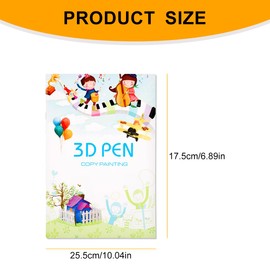 Lotsdonxia 3D Printing Pen Paper Templates Set – Reusable Transparent PVC 3D Art Accessories Drawing Templates Creative Projects for Kids & Beginners