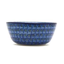 Polish Pottery Bowl - Ice Cream/Dessert - Blue Poppy