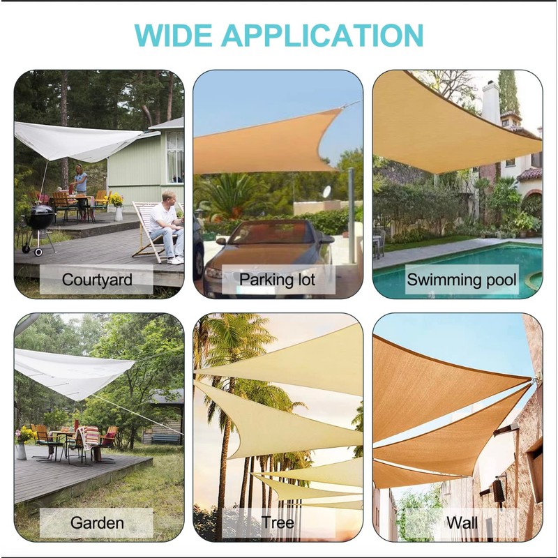 HOMPER Awning Mounting Kit, Awning Accessories Mounting for Square Triangular