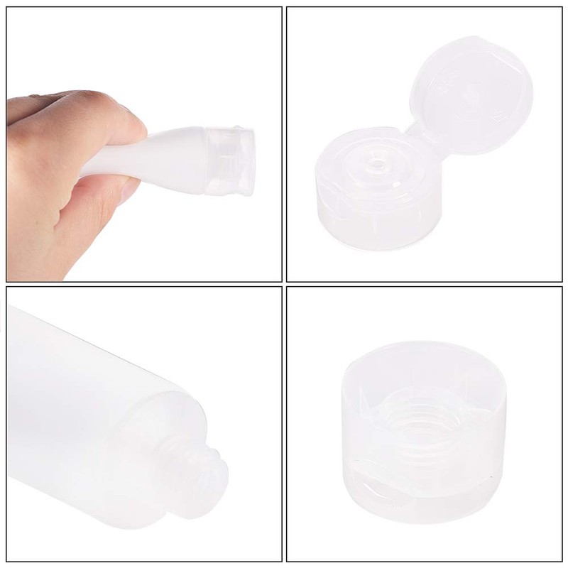 BENECREAT 30pcs 20ml Plastic Tube Flip Cap Frosted Easy Portable