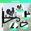 Plant Hangers Outdoor Iron Heavy Duty Ornamental Chicken Silhouette Wall