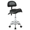 Adjustable Rolling Stool with Back, Swivel Height Salon Stools, Kitchen