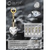 OUFER 14G Titanium Belly Button Bar 16mm Gold Belly Button