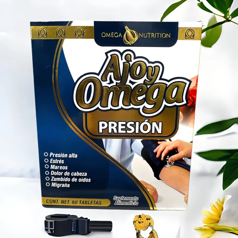 Ajo Omega Presion Tabletas Suplemento Naturista Sabor