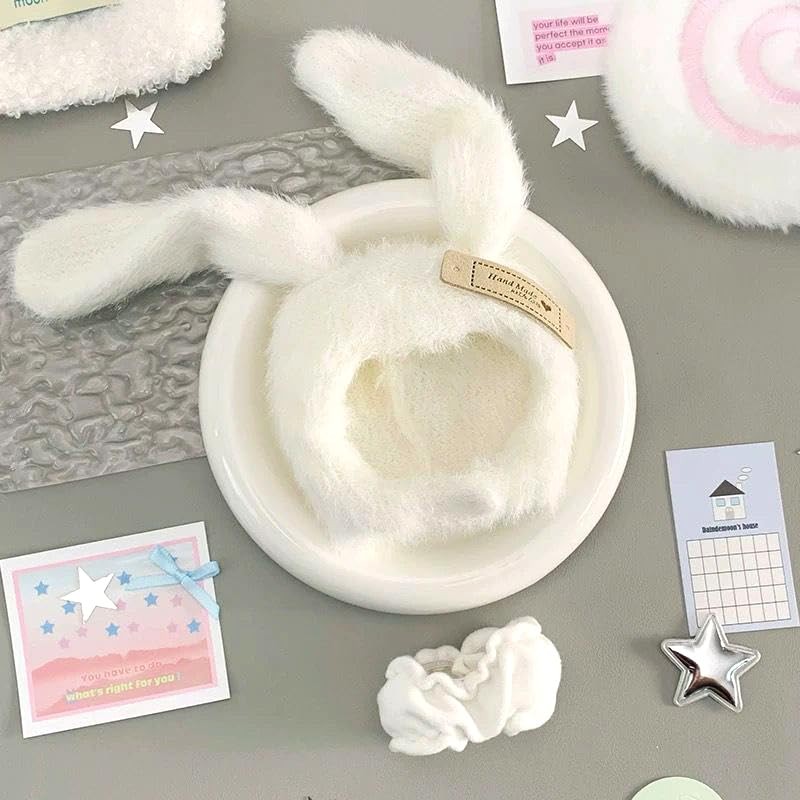 Plush Rabbit Ear Kigurumi Cap & Pants Set [For 3.9