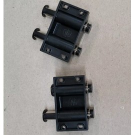 Mohawk Double Magnetic catch Push Latch Cabinet Touch To Open - Black (2 Pack)