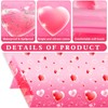 HOWAF 3pcs Valentine's Day Tablecloth, Valentines Disposable Plastic Table Cover