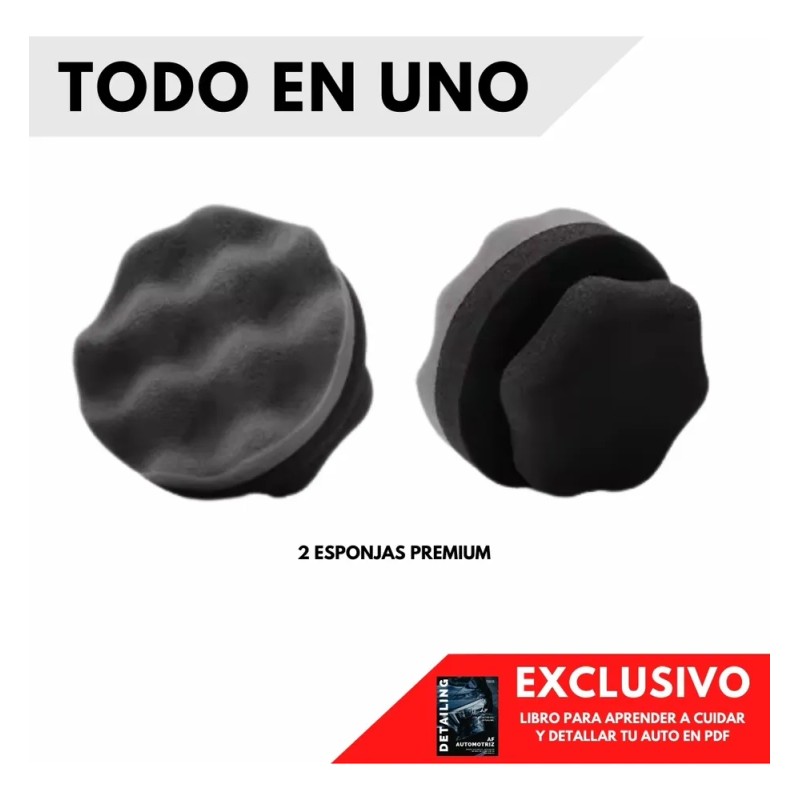 Esponja Aplicador De Abrillantador Para Llantas Neumaticos Negro